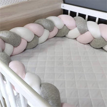 Load image into Gallery viewer, 1M/2M/3M Baby Bumper Bed Braid Knot Pillow Cushion Bumper