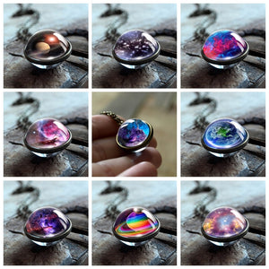 New Nebula Galaxy Double Sided Pendant Necklace