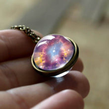 Load image into Gallery viewer, New Nebula Galaxy Double Sided Pendant Necklace