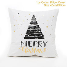 Load image into Gallery viewer, Cotton Linen Merry Christmas Cover Cushion Christmas Decor