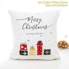 Load image into Gallery viewer, Cotton Linen Merry Christmas Cover Cushion Christmas Decor