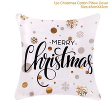 Load image into Gallery viewer, Cotton Linen Merry Christmas Cover Cushion Christmas Decor