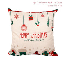 Load image into Gallery viewer, Cotton Linen Merry Christmas Cover Cushion Christmas Decor