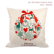 Load image into Gallery viewer, Cotton Linen Merry Christmas Cover Cushion Christmas Decor