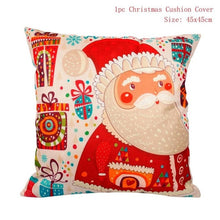 Load image into Gallery viewer, Cotton Linen Merry Christmas Cover Cushion Christmas Decor