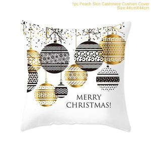 Cotton Linen Merry Christmas Cover Cushion Christmas Decor