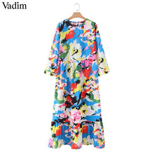 Load image into Gallery viewer, Vadim women dots print maxi dress