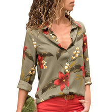 Load image into Gallery viewer, Women Blouses Fashion Long Sleeve Turn Down Collar Office Shirt