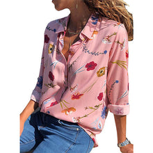 Load image into Gallery viewer, Women Blouses Fashion Long Sleeve Turn Down Collar Office Shirt