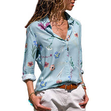 Load image into Gallery viewer, Women Blouses Fashion Long Sleeve Turn Down Collar Office Shirt