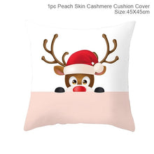 Load image into Gallery viewer, Cotton Linen Merry Christmas Cover Cushion Christmas Decor