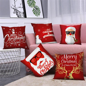 Snowflake Santa Claus Christmas Pillowcase