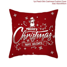 Load image into Gallery viewer, Snowflake Santa Claus Christmas Pillowcase