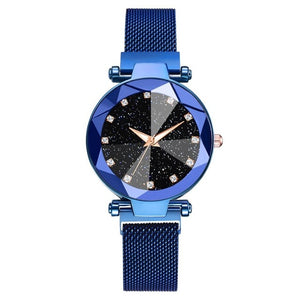 Luxury Starry Sky Stainless Steel Mesh Bracelet Watches For Women