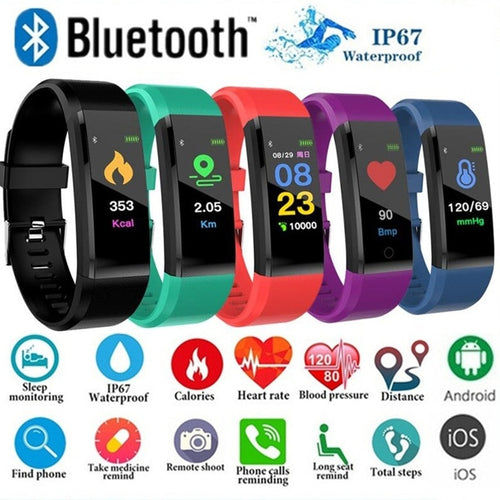 Fitness Tracker Blood Pressure Heart Rate Monitor