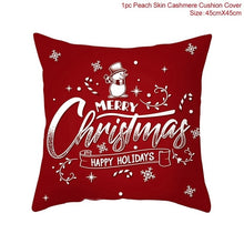 Load image into Gallery viewer, Cotton Linen Merry Christmas Cover Cushion Christmas Decor