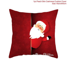 Load image into Gallery viewer, Cotton Linen Merry Christmas Cover Cushion Christmas Decor