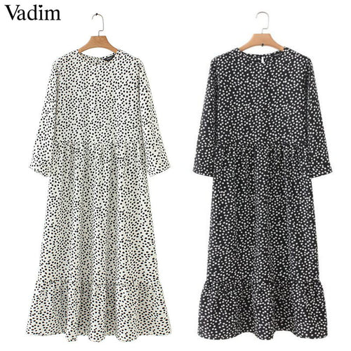 Vadim women dots print maxi dress