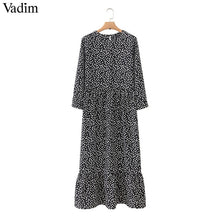 Load image into Gallery viewer, Vadim women dots print maxi dress