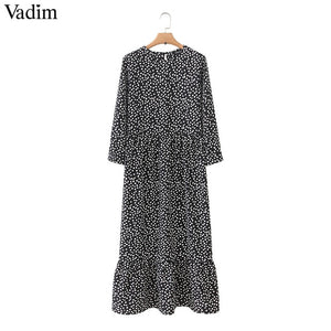 Vadim women dots print maxi dress