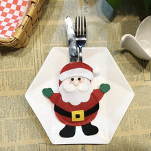 Load image into Gallery viewer, Santa Hat Reindeer Christmas New Year Pocket Fork Knife Cutlery Holder Bag