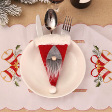 Load image into Gallery viewer, Santa Hat Reindeer Christmas New Year Pocket Fork Knife Cutlery Holder Bag