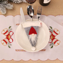 Load image into Gallery viewer, Santa Hat Reindeer Christmas New Year Pocket Fork Knife Cutlery Holder Bag