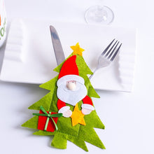 Load image into Gallery viewer, Santa Hat Reindeer Christmas New Year Pocket Fork Knife Cutlery Holder Bag