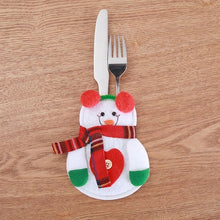 Load image into Gallery viewer, Santa Hat Reindeer Christmas New Year Pocket Fork Knife Cutlery Holder Bag