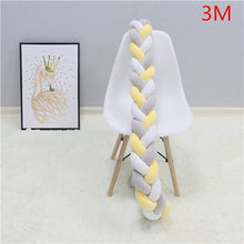 Load image into Gallery viewer, 1M/2M/3M Baby Bumper Bed Braid Knot Pillow Cushion Bumper