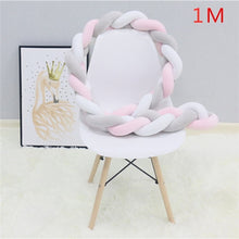 Load image into Gallery viewer, 1M/2M/3M Baby Bumper Bed Braid Knot Pillow Cushion Bumper