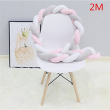 Load image into Gallery viewer, 1M/2M/3M Baby Bumper Bed Braid Knot Pillow Cushion Bumper